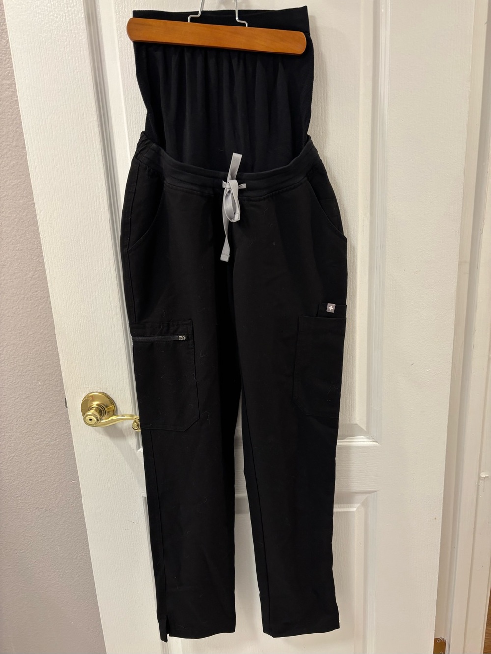 Figs Maternity Black Scrubs Scrub Pants Drawstring Pants